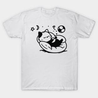 Lazy cat playing ball T-Shirt